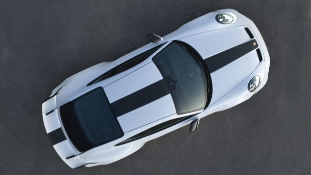 Porsche 911 GT3 di Colore Bianco Vista dall Alto Porsche 911 GT3 di Colore Bianco Vista dall Alto